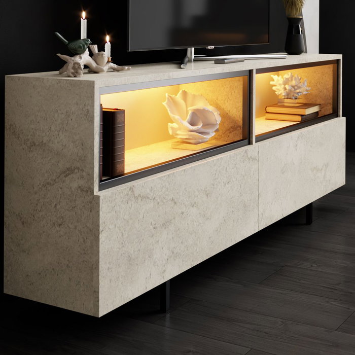 Hanah Home Ekol Up - Soporte para TV Travertino